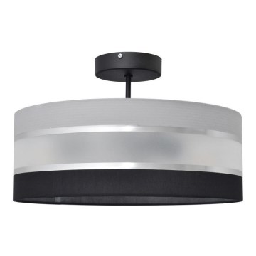 Chandelier on a pole HELEN 3xE27/15W/230V black/grey/shiny chrome