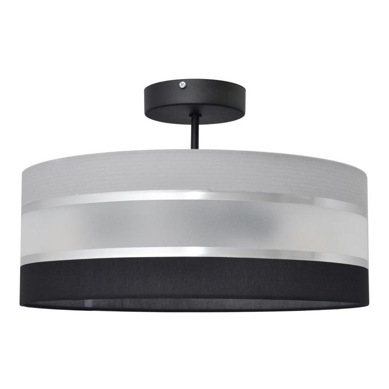 Chandelier on a pole HELEN 3xE27/15W/230V black/grey/shiny chrome