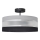 Chandelier on a pole HELEN 3xE27/15W/230V black/grey/shiny chrome