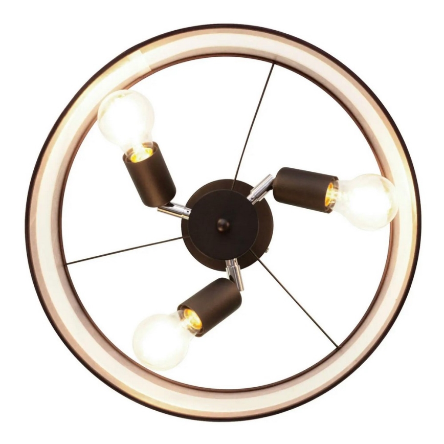 Chandelier on a pole HELEN 3xE27/15W/230V brown/black/golden