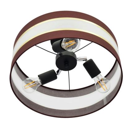 Chandelier on a pole HELEN 3xE27/15W/230V brown/black/golden