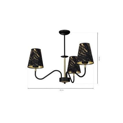 Chandelier on a pole HERMES 3xE27/60W/230V