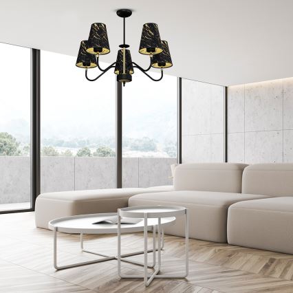 Chandelier on a pole HERMES 5xE27/60W/230V