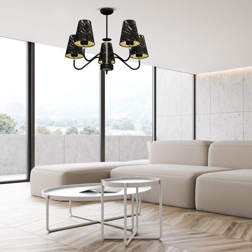 Chandelier on a pole HERMES 5xE27/60W/230V
