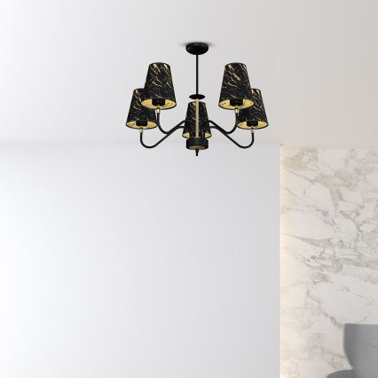 Chandelier on a pole HERMES 5xE27/60W/230V