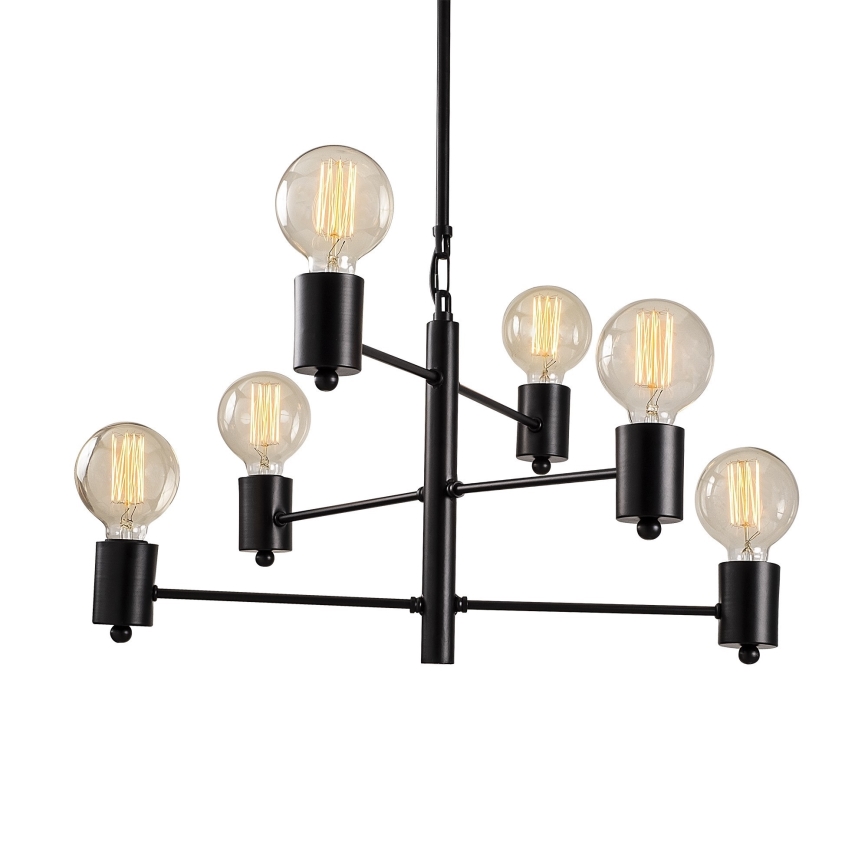 Chandelier on a pole HEXA 6xE27/40W/230V