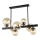 Chandelier on a pole HYPERION 7xE27/7W/230V black/beige