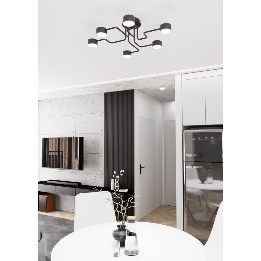 Chandelier on a pole KURAGE 6xGX53/12W/230V black