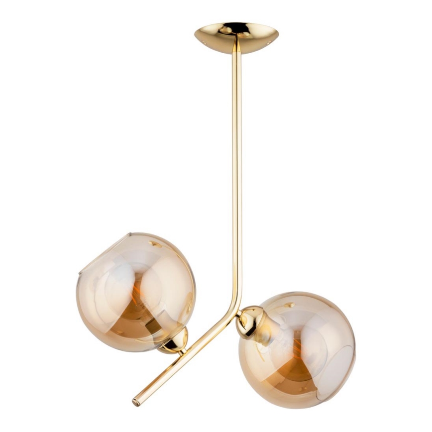 Chandelier on a pole LALEN 2xE27/60W/230V beige