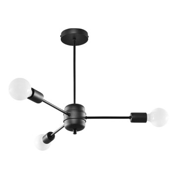 Chandelier on a pole LANGO 3xE27/60W/230V black