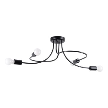 Chandelier on a pole LEVAR 4xE27/15W/230V black