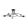 Chandelier on a pole LEVAR 6xE27/15W/230V black
