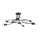 Chandelier on a pole LEVAR 8xE27/15W/230V black