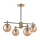 Chandelier on a pole LILOU 4xE14/5W/230V gold/black/smoky beige