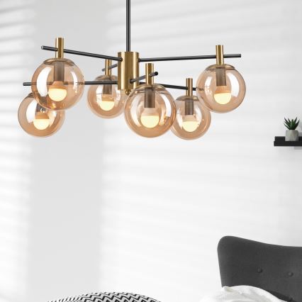 Chandelier on a pole LILOU 6xE14/5W/230V