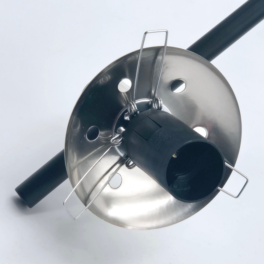 Chandelier on a pole LILOU 6xE14/5W/230V matte chrome/smoky