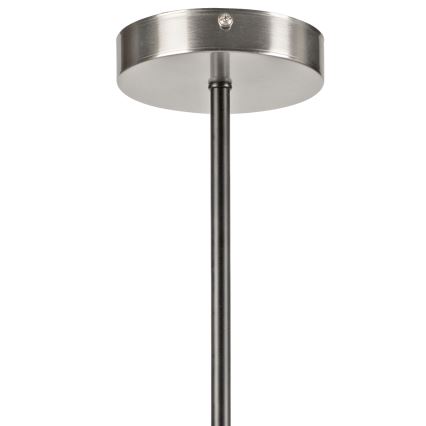 Chandelier on a pole LILOU 6xE14/5W/230V matte chrome/smoky