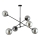 Chandelier on a pole LINEAR 6xE14/10W/230V black/grey