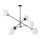 Chandelier on a pole LINEAR 6xE14/10W/230V black/white