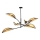 Chandelier on a pole LOTUS 6xE14/10W/230V black/beige