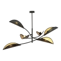 Chandelier on a pole LOTUS 6xE14/10W/230V black/gold