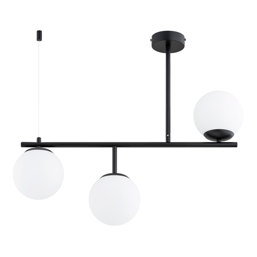 Chandelier on a pole LUNA 3xE14/10W/230V black