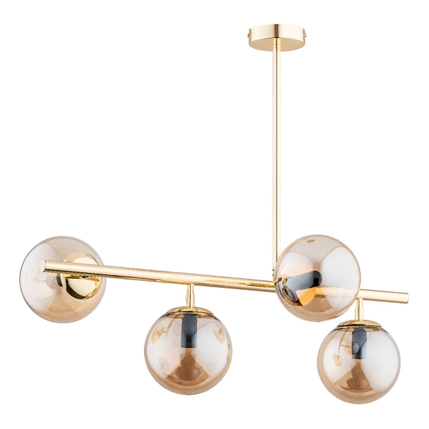 Chandelier on a pole LUNGO 4xE14/10W/230V gold