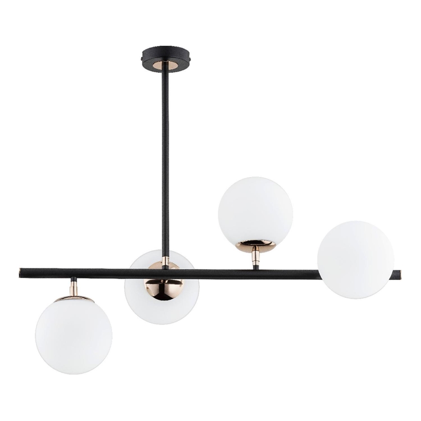 Chandelier on a pole LURO 4xE14/10W/230V black