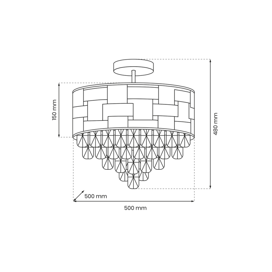 Chandelier on a pole LUXURIA 9xE14/40W/230V gold