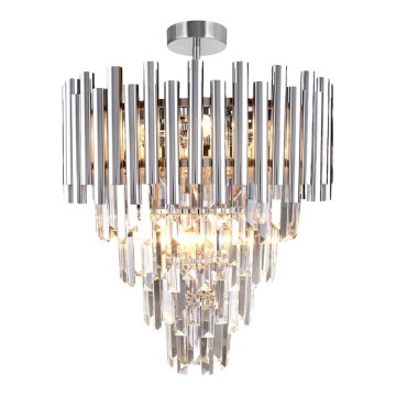 Chandelier on a pole MADISON 9xE14/40W/230V matte chrome