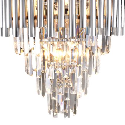 Chandelier on a pole MADISON 9xE14/40W/230V matte chrome