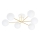 Chandelier on a pole MAGNUM 6xE14/10W/230V white/gold