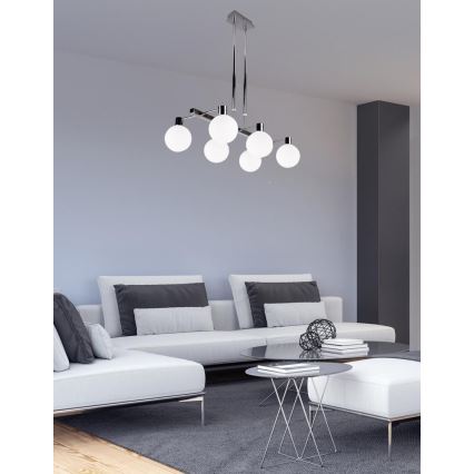 Chandelier on a pole MALDUS 6xG9/40W/230V