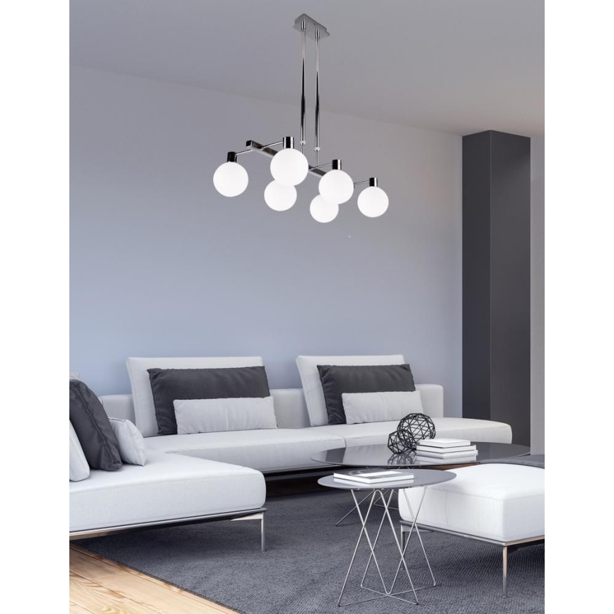 Chandelier on a pole MALDUS 6xG9/40W/230V