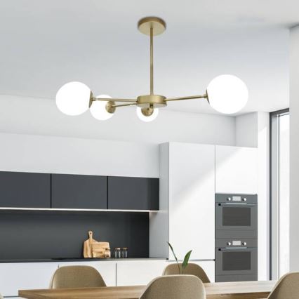 Chandelier on a pole MATI 4xG9/20W/230V gold