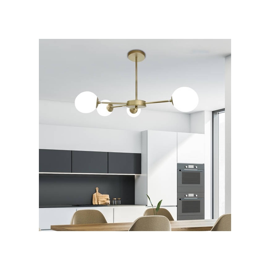 Chandelier on a pole MATI 4xG9/20W/230V gold