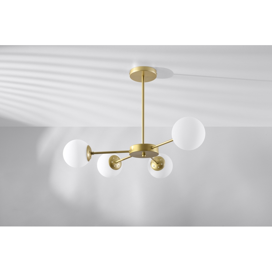 Chandelier on a pole MATI 4xG9/20W/230V gold