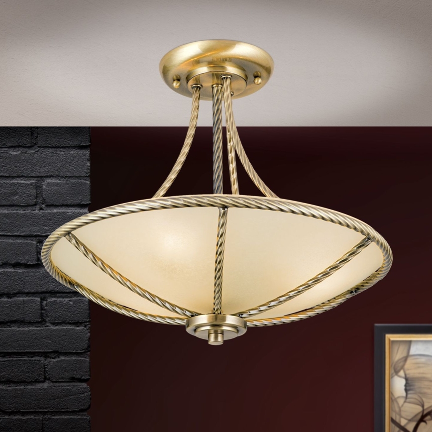 Chandelier on a pole MAURO 3xE27/60W/230V d. 42 cm bronze
