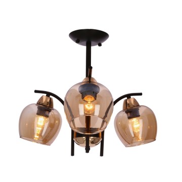 Chandelier on a pole MERRA 3xE27/40W/230V black/beige