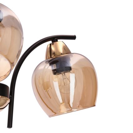Chandelier on a pole MERRA 3xE27/40W/230V black/beige