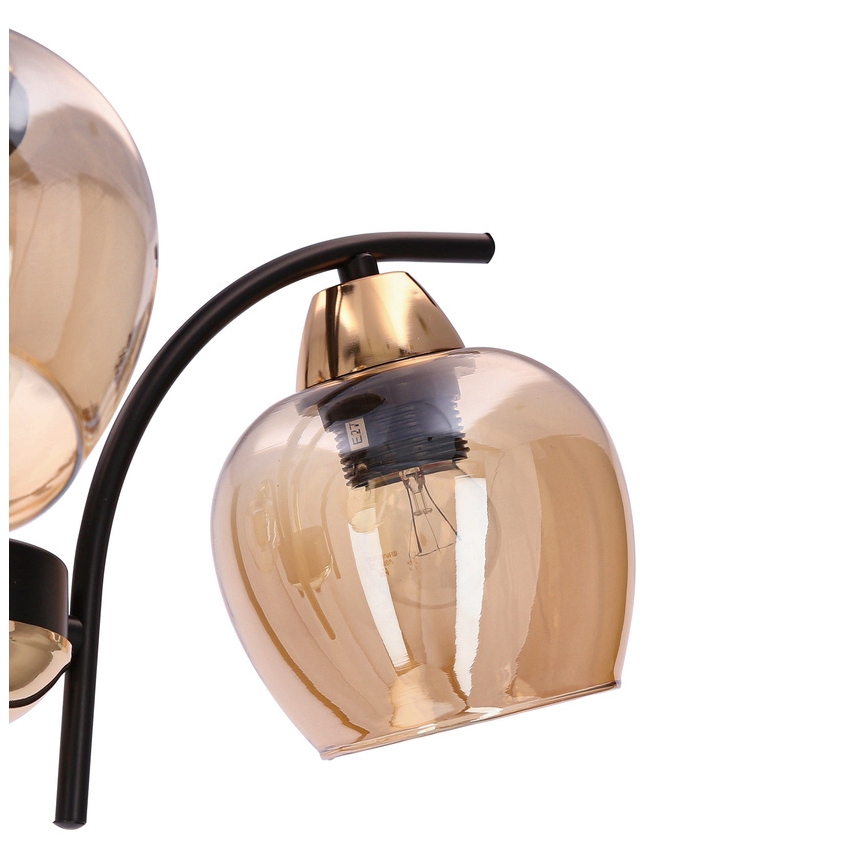 Chandelier on a pole MERRA 3xE27/40W/230V black/beige