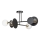 Chandelier on a pole MINERVA 2xE27/15W + 2xE14/10W/230V black