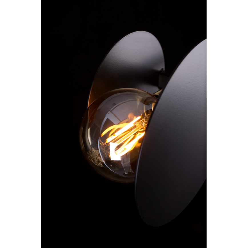 Chandelier on a pole MINERVA 2xE27/15W + 2xE14/10W/230V black