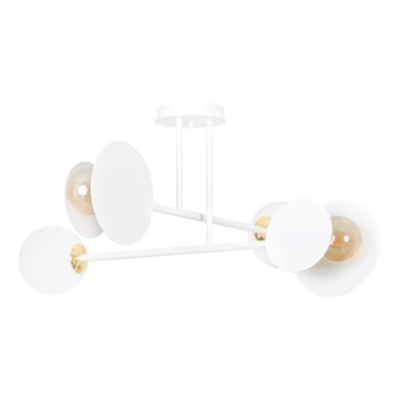 Chandelier on a pole MINERVA 2xE27/15W + 2xE14/10W/230V white