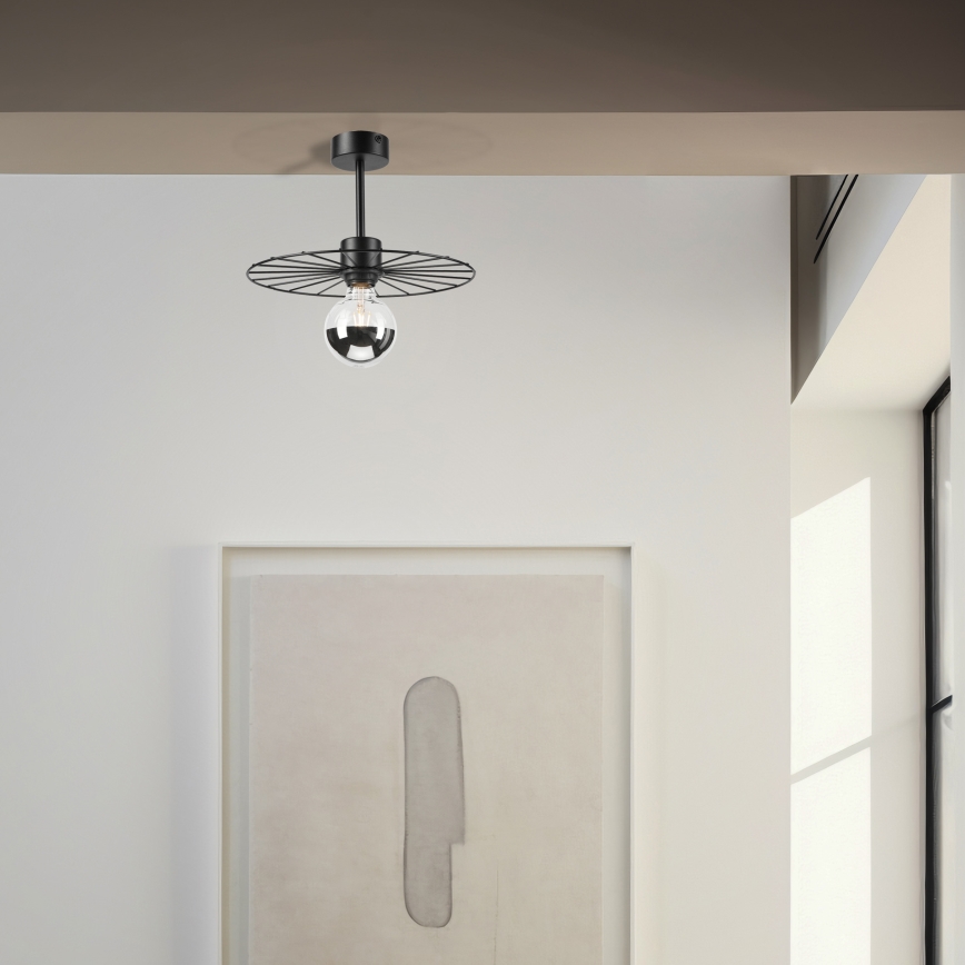 Chandelier on a pole MONTANA 1xE27/15W/230V d. 30 cm black