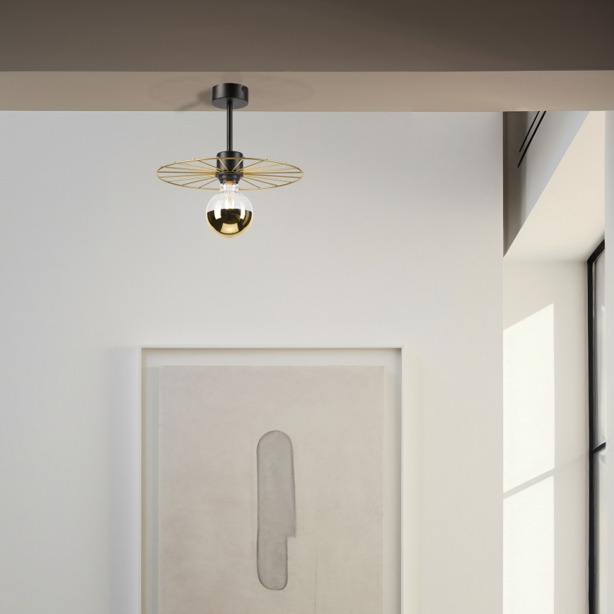 Chandelier on a pole MONTANA 1xE27/15W/230V d. 30 cm gold/black