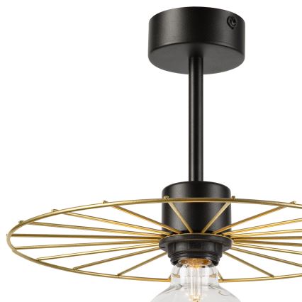 Chandelier on a pole MONTANA 1xE27/15W/230V d. 30 cm gold/black