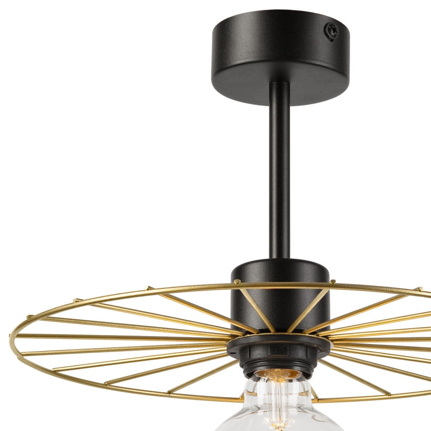 Chandelier on a pole MONTANA 1xE27/15W/230V d. 30 cm gold/black