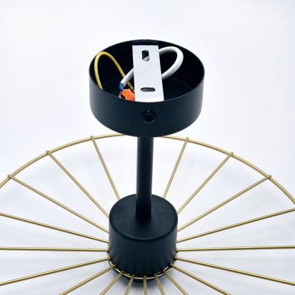 Chandelier on a pole MONTANA 1xE27/15W/230V d. 30 cm gold/black