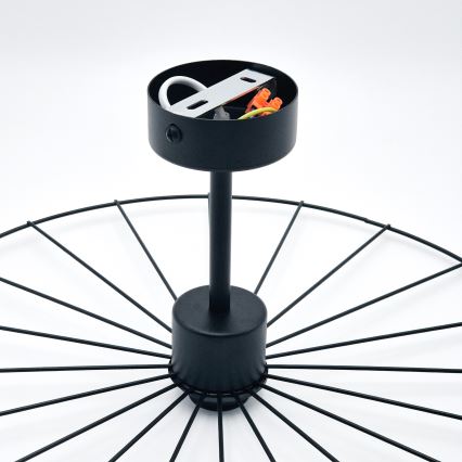 Chandelier on a pole MONTANA 1xE27/15W/230V d. 45 cm black